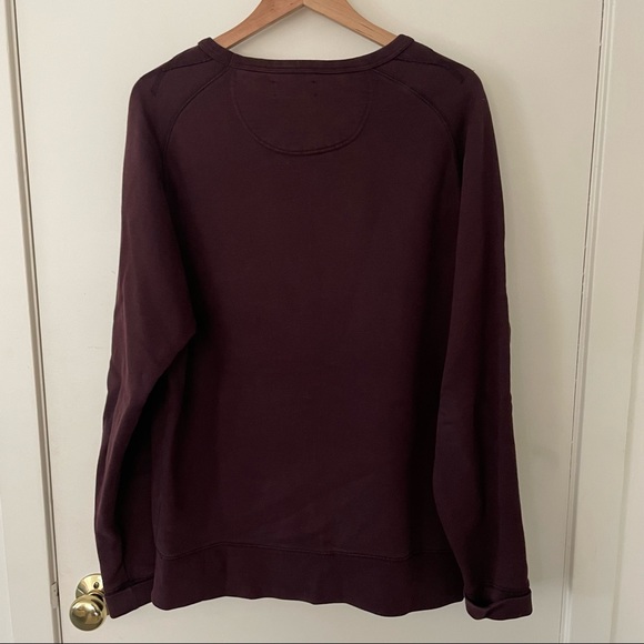 Saturdays NYC Simon Tape Sweatshirt in Plum size L - Picture 4 of 5
